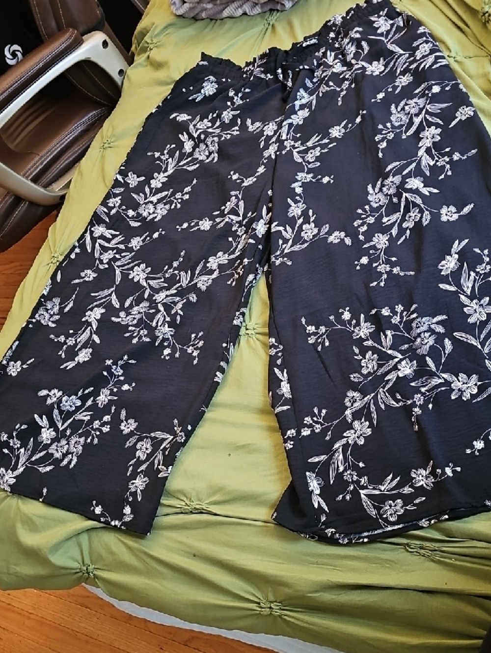 BESTBEE Women's Wide Leg Palazzo Pants Dressy Casual Gaucho Pants Elastic Waist